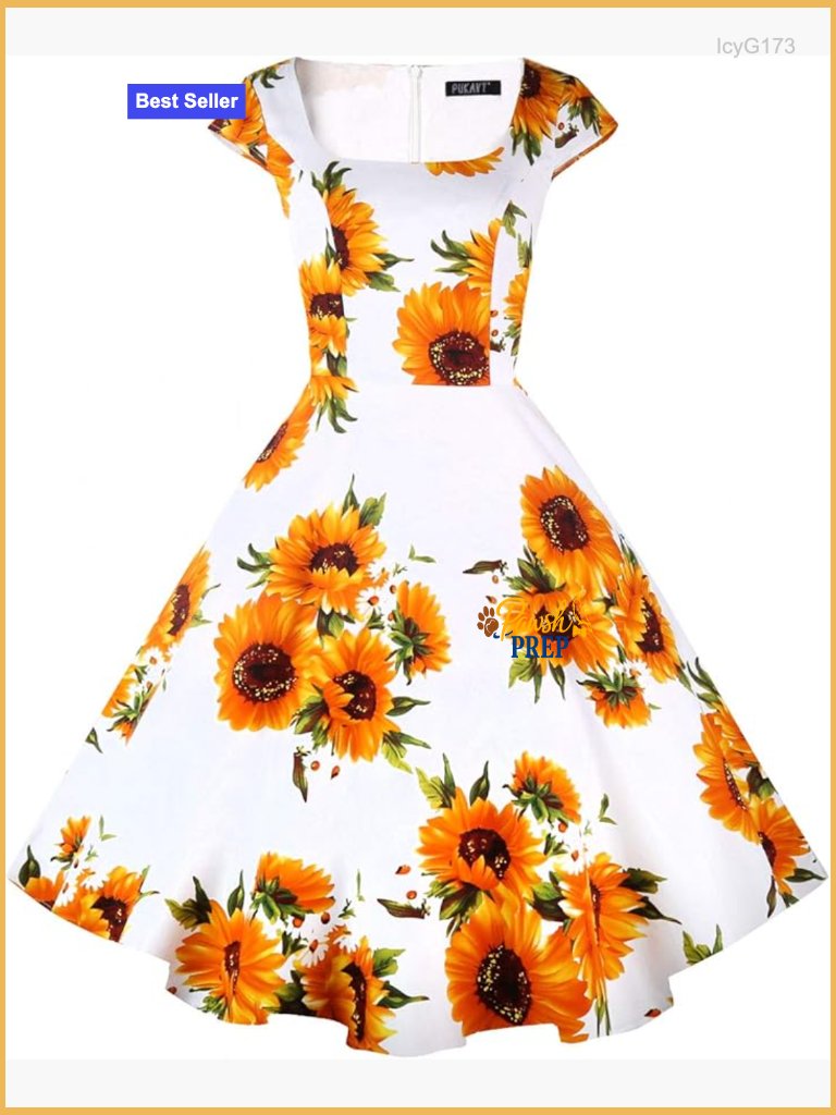 Retro Swing Dress With Pockets Cap Sleeve Cocktail Party Dress